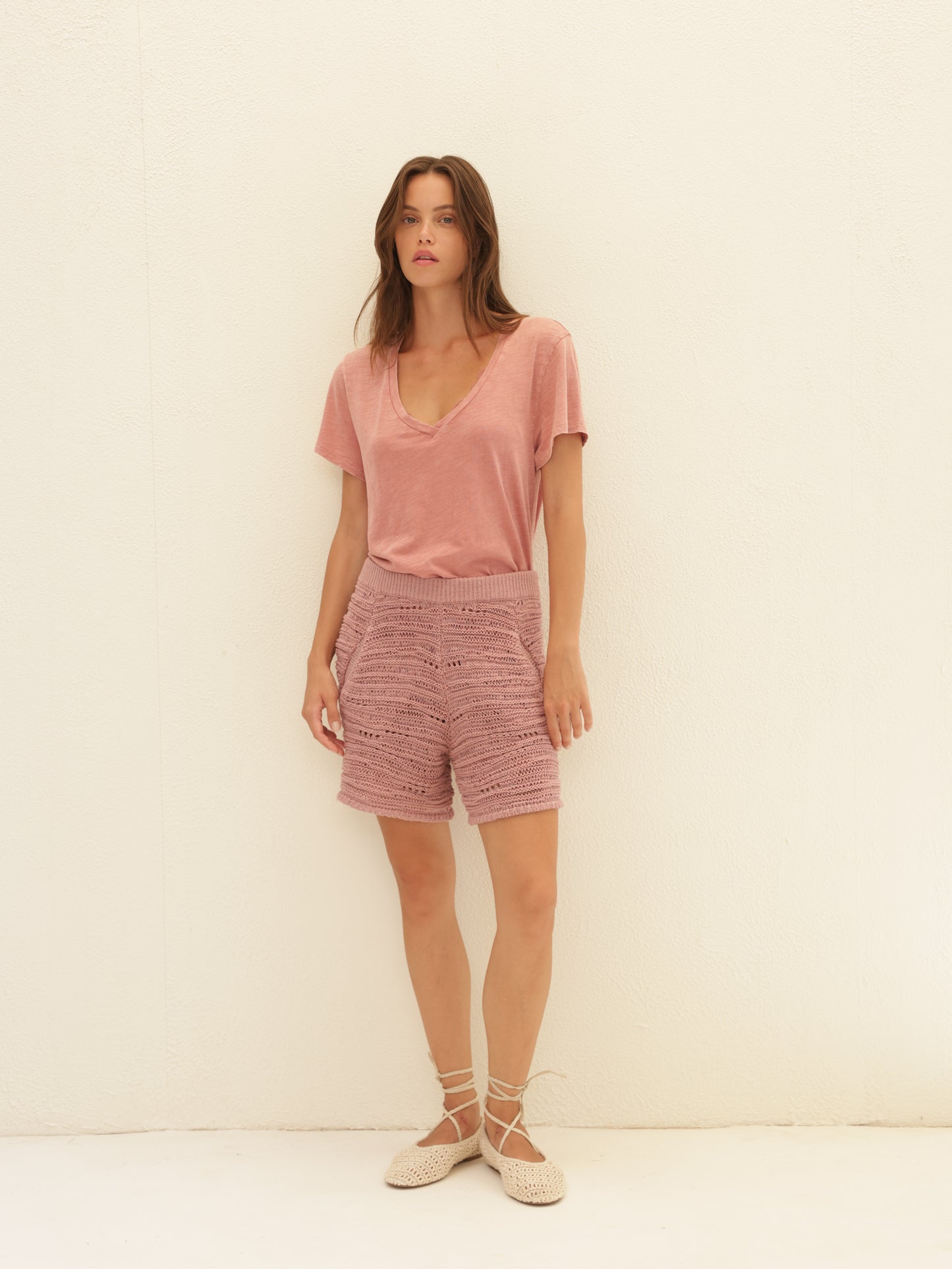 Knitted Short Rubber Pants