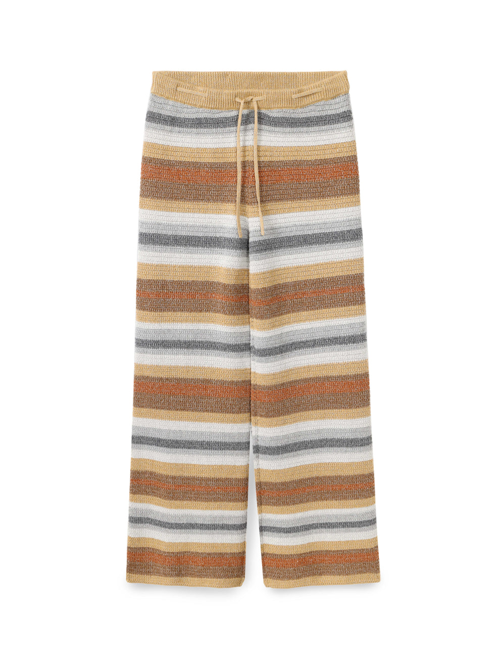 Striped lurex knit pants
