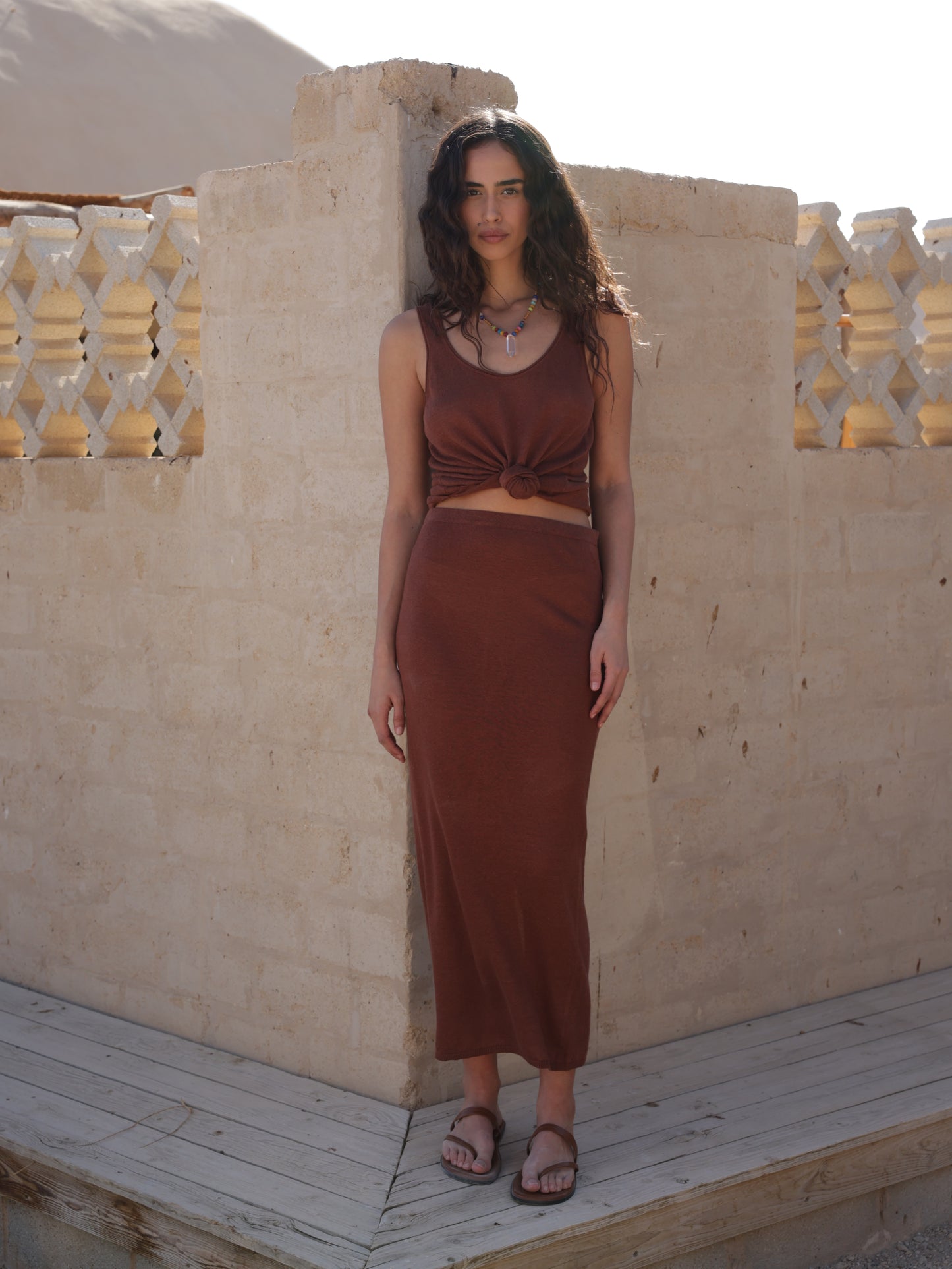 Linen Knit Skirt