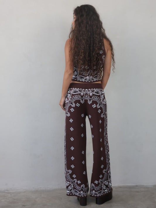 מכנס סריג בנדנה