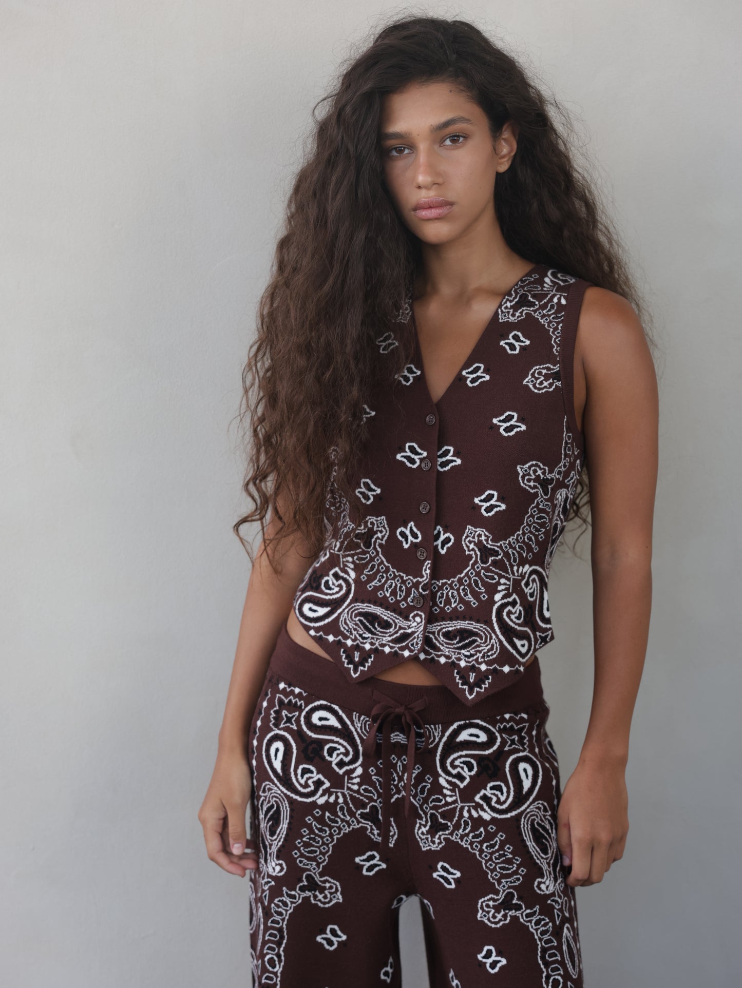 Bandana knit vest