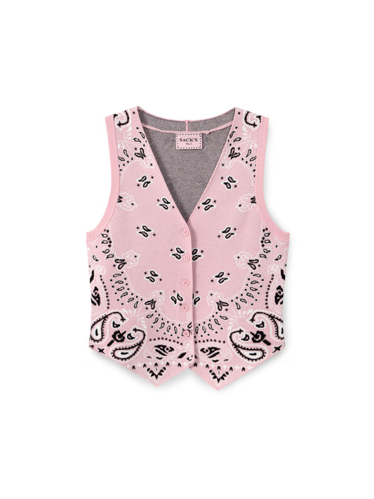Bandana knit vest