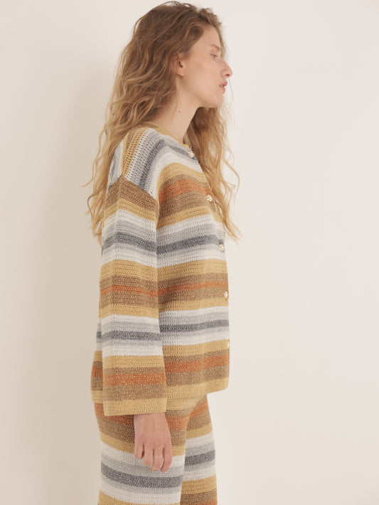 קרדיגן סריג לורקס פסים