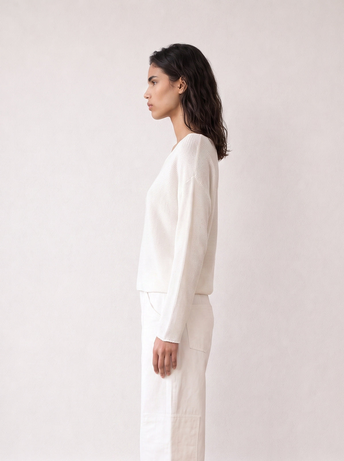 Batwing knit top
