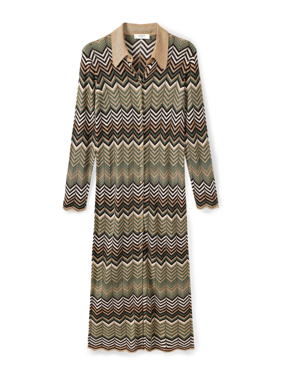 Buttoned knit dress