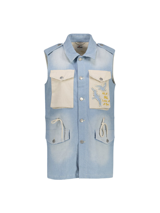 Andrea Denim Utility Vest