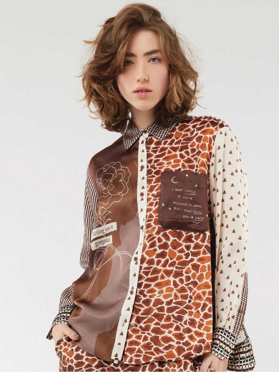 Isabel Mixed Print Shirt