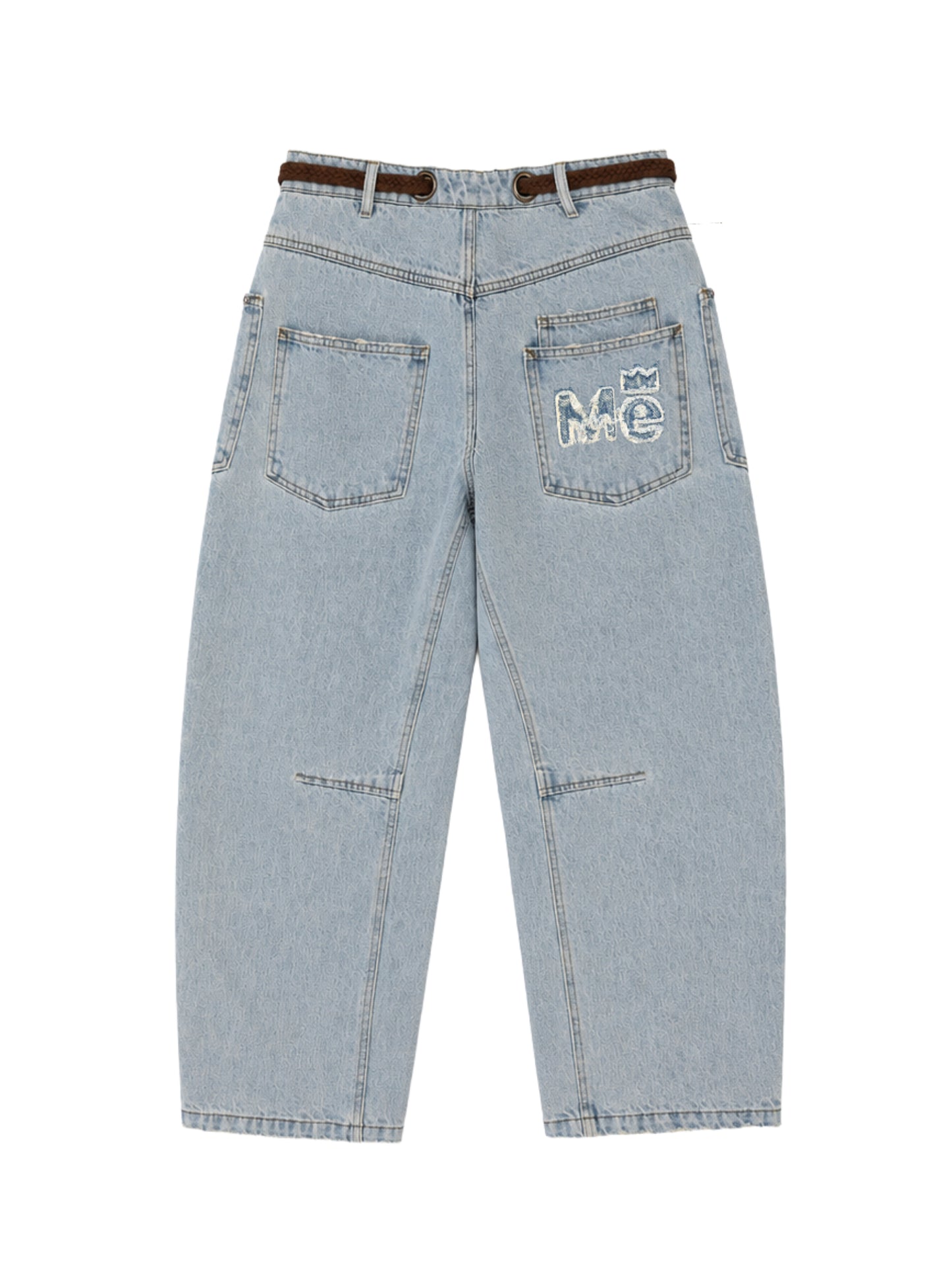 Studded Barrel-leg Jeans