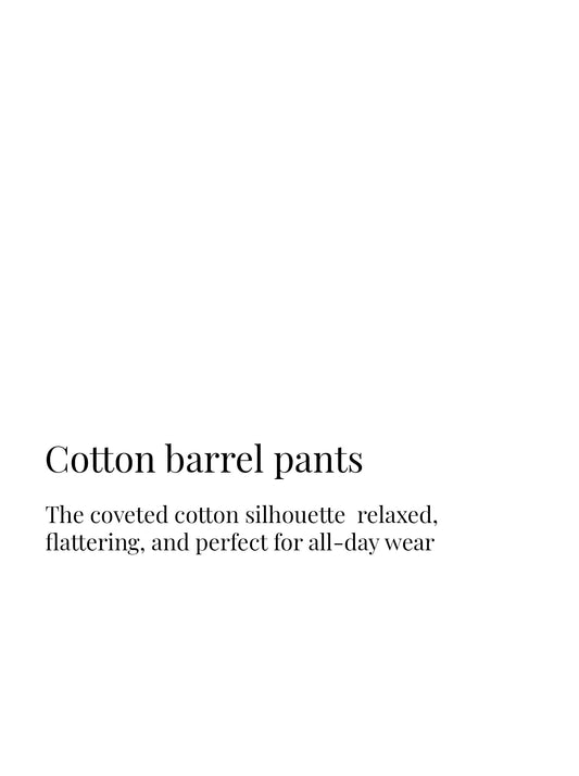 Tailored barrel-leg trousers