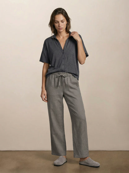Wide leg tencel pants