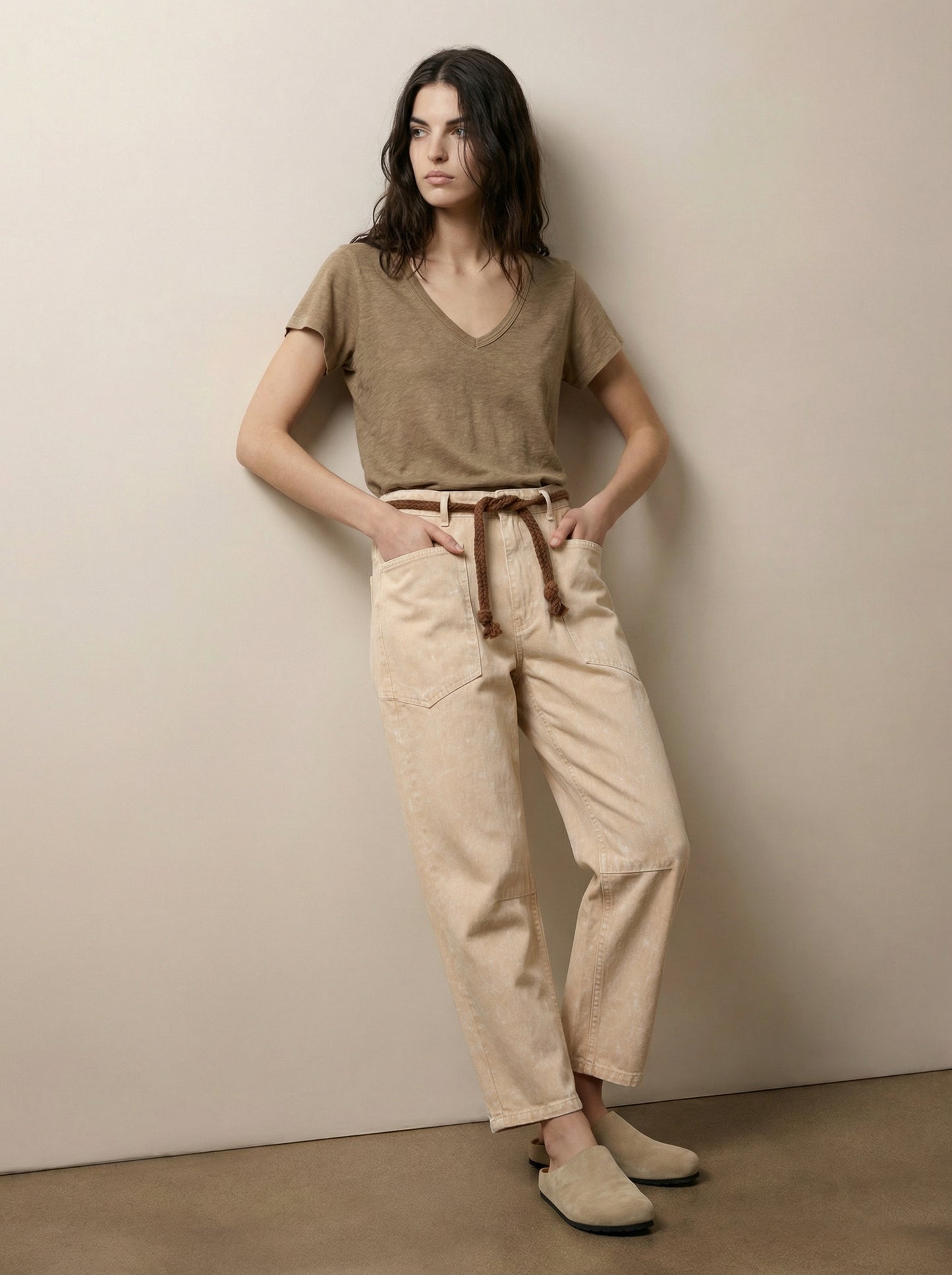Pants with String Belt