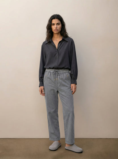 Drawstring waist utility pants