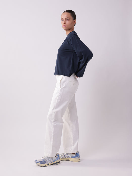 Chino Pants Embroidered Straight Leg