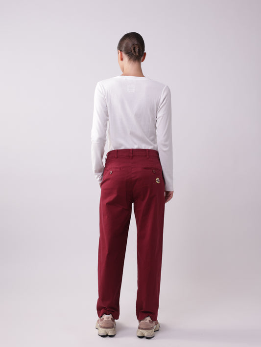 Chino Pants Embroidered Straight Leg