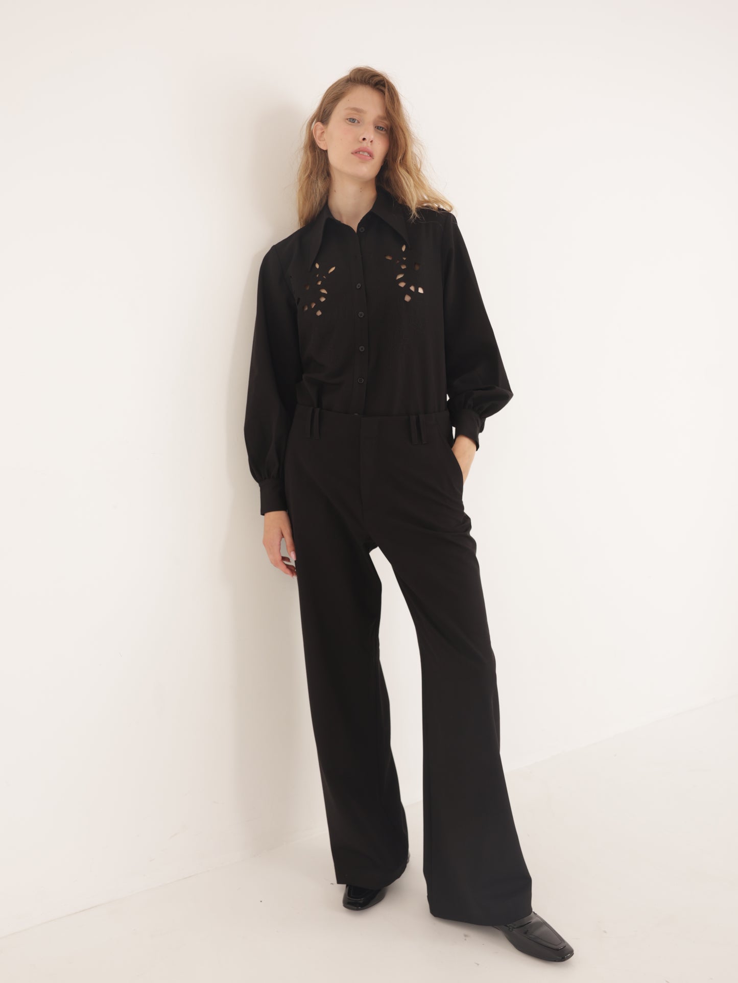 Tailored Wide-Leg Pants