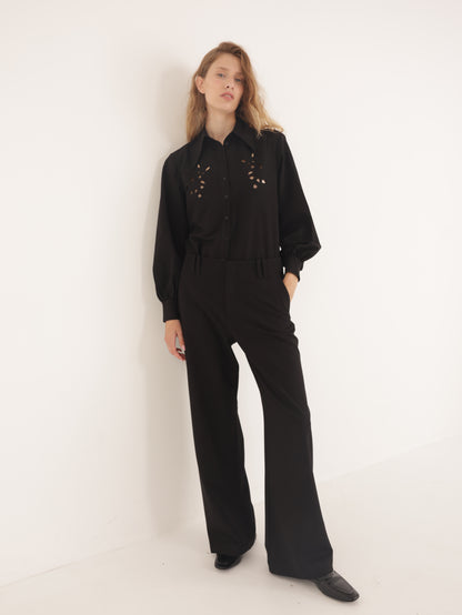 Tailored Wide-Leg Pants