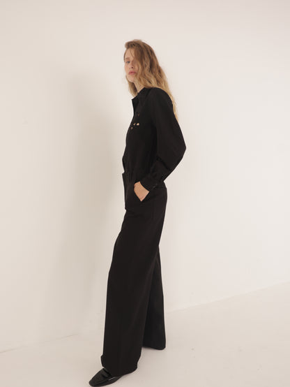 Tailored Wide-Leg Pants