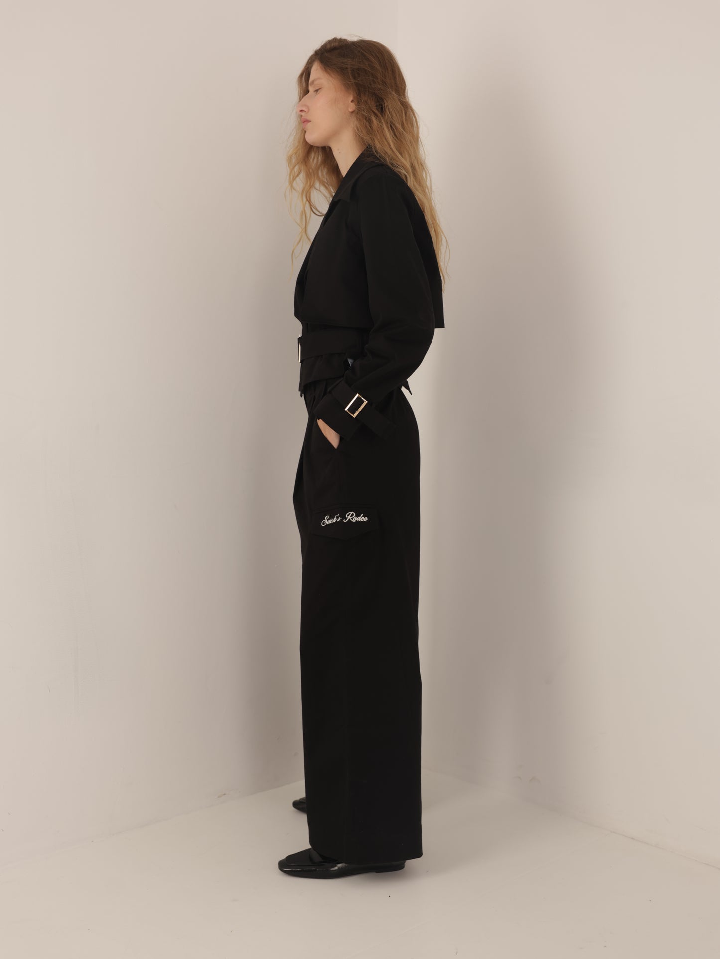 Wide leg cargo pants