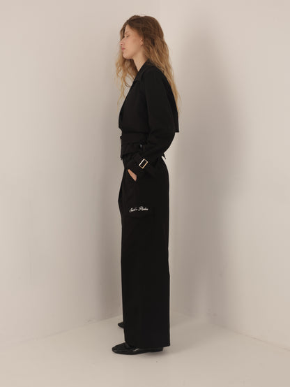 Wide leg cargo pants