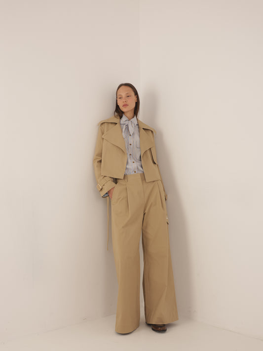 Wide leg cargo pants