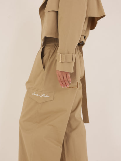 Wide leg cargo pants