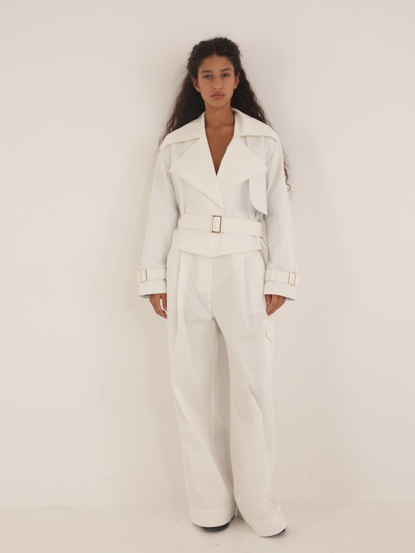 Wide leg cargo pants