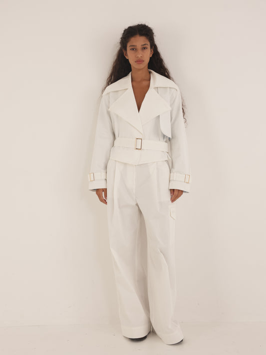 Wide leg cargo pants