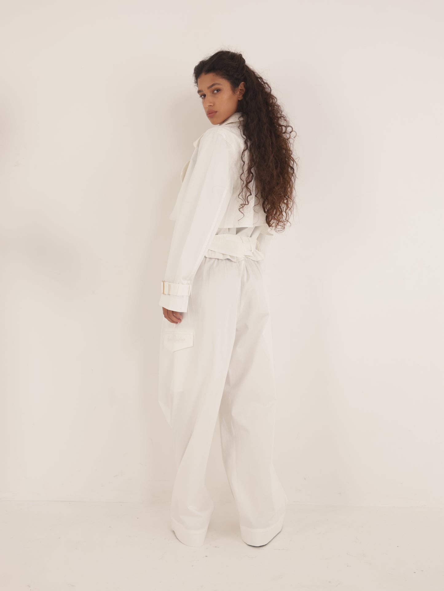 Wide leg cargo pants