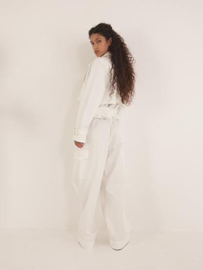 Wide leg cargo pants