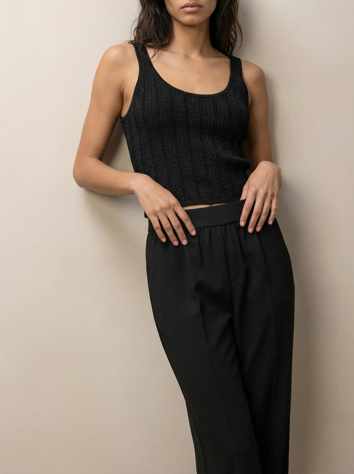 מכנס מחויט כיסי צד