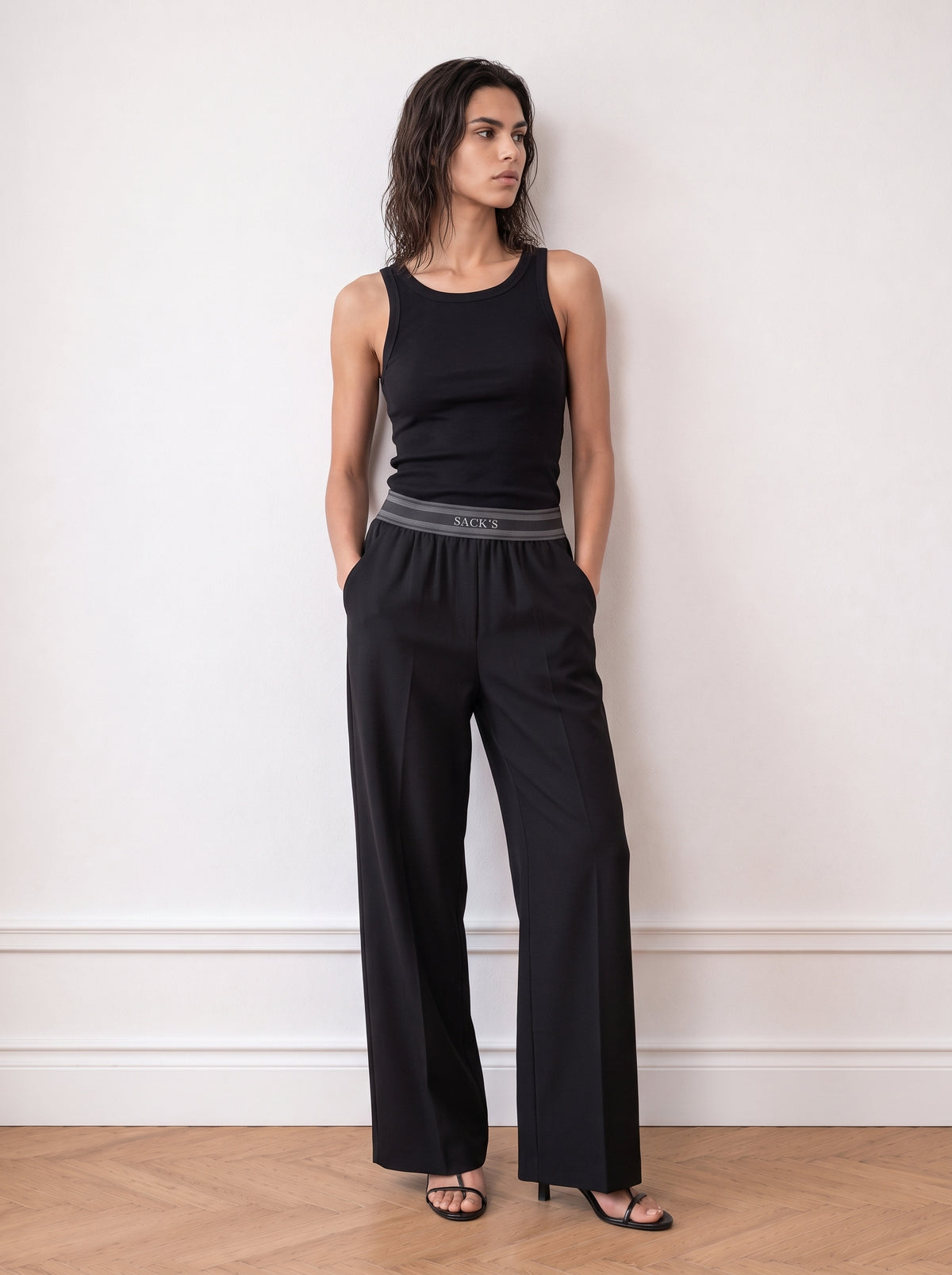 Sacks elastic-waist trousers