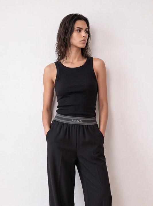 Sacks elastic-waist trousers