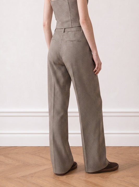 Checked Tailored Trousers