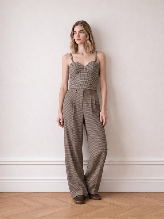 Checked Tailored Trousers