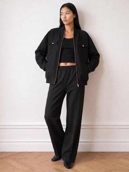 Wide Leg Rubber Pants
