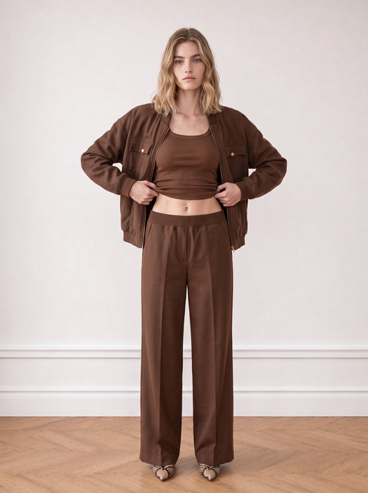 Wide Leg Rubber Pants
