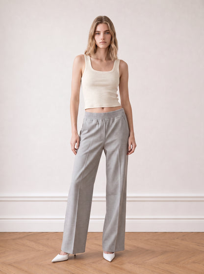 Wide Leg Rubber Pants