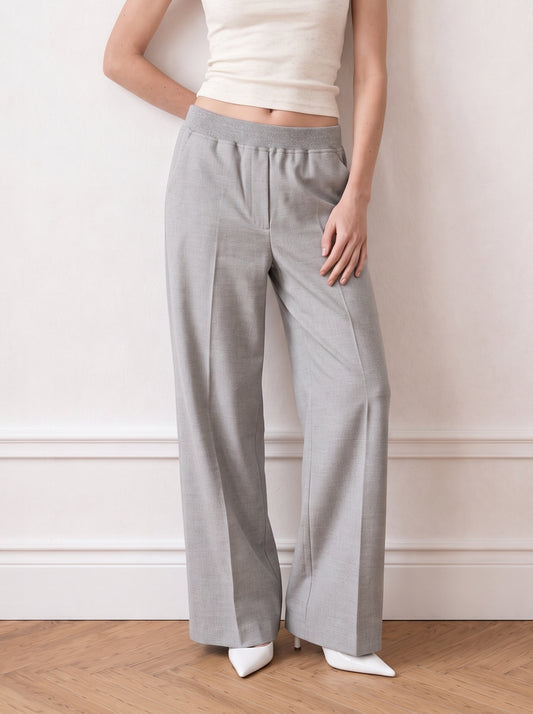 Wide Leg Rubber Pants