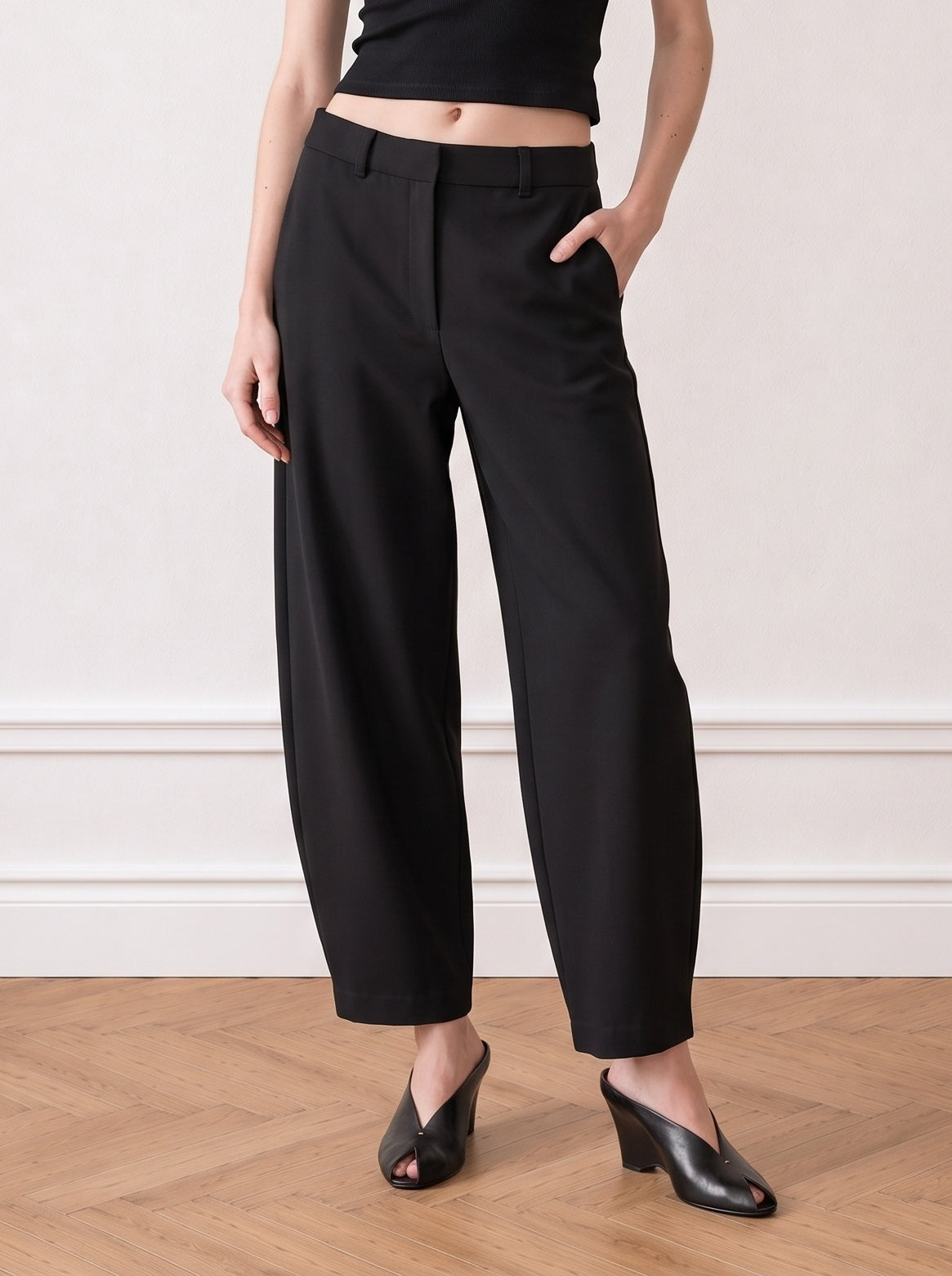 Tailored Barrel-leg Trousers