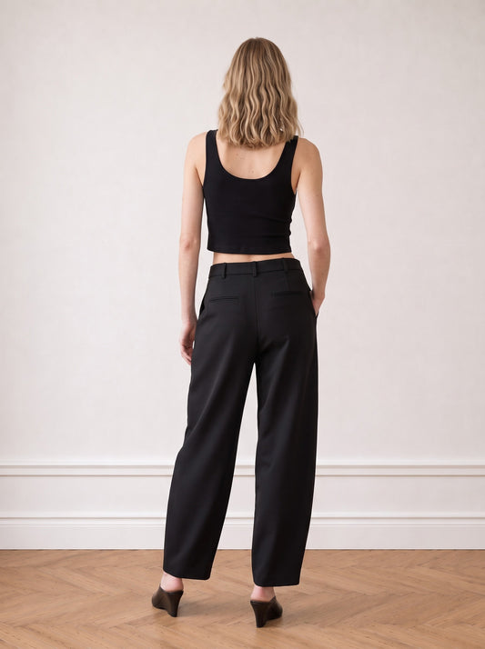 Tailored Barrel-leg Trousers