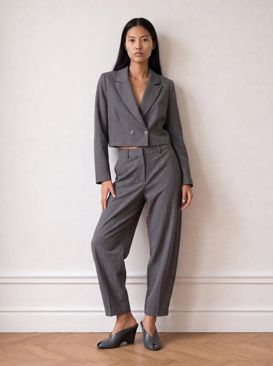 Tailored Barrel-leg Trousers