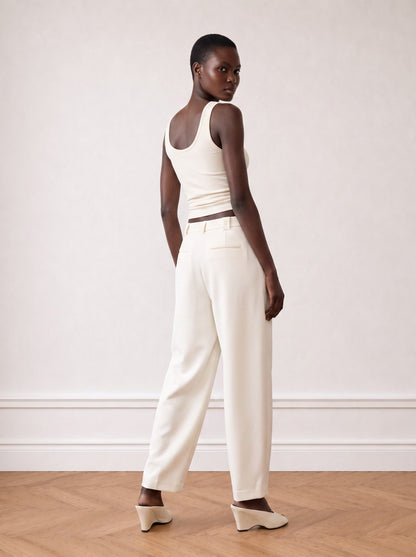 Tailored Barrel-leg Trousers