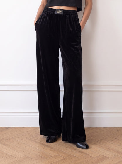Wide-leg Velvet Trousers