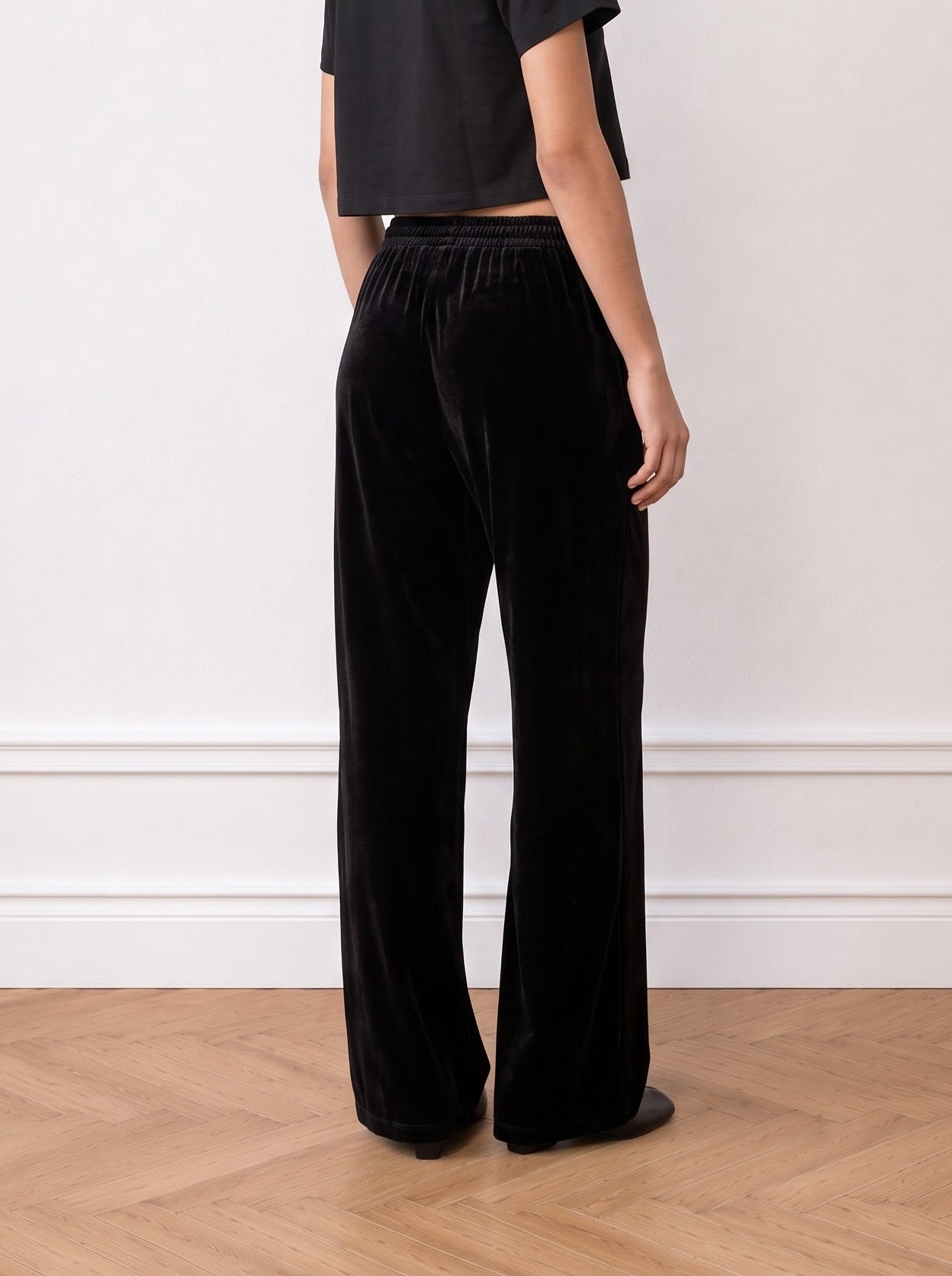 Wide-leg Velvet Trousers