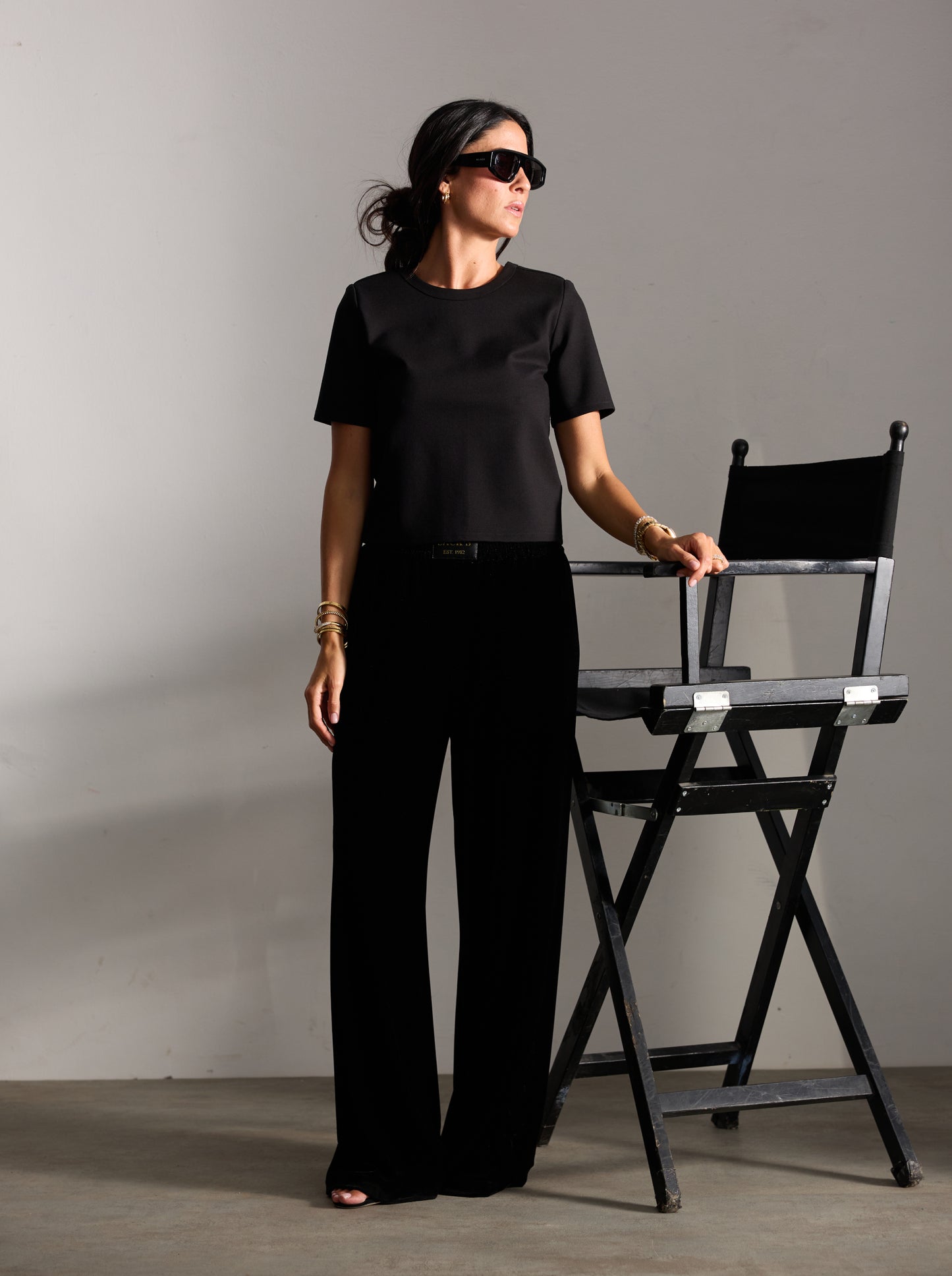 Wide-leg Velvet Trousers