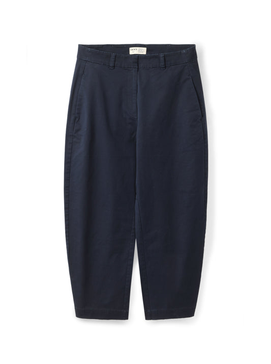Tailored barrel-leg trousers