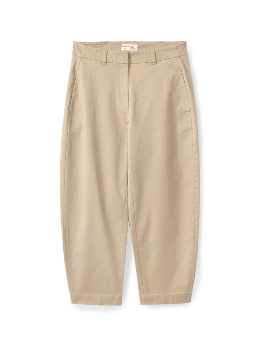 Tailored barrel-leg trousers