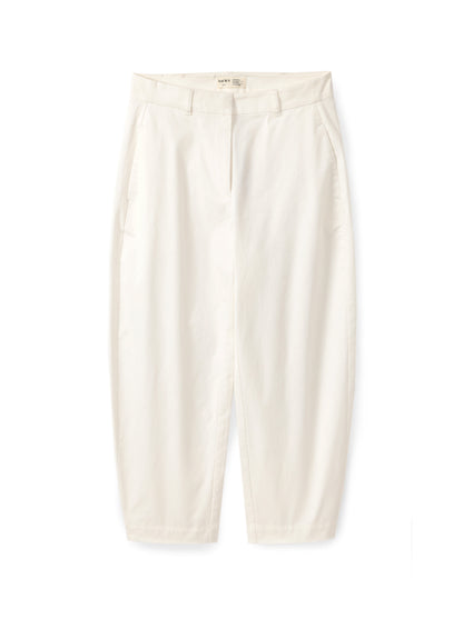 Tailored barrel-leg trousers