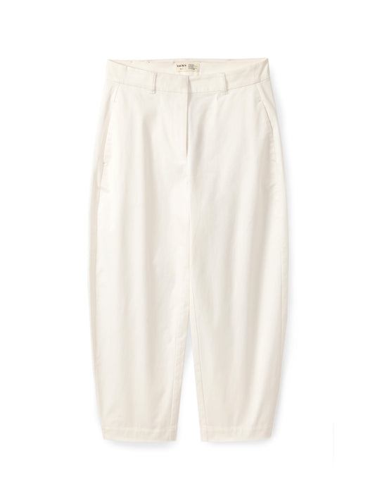 Tailored barrel-leg trousers