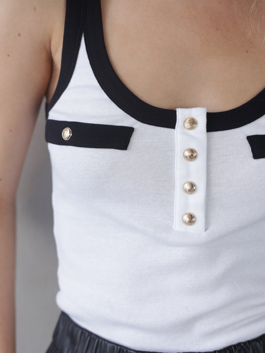 Button-Down Tank Top